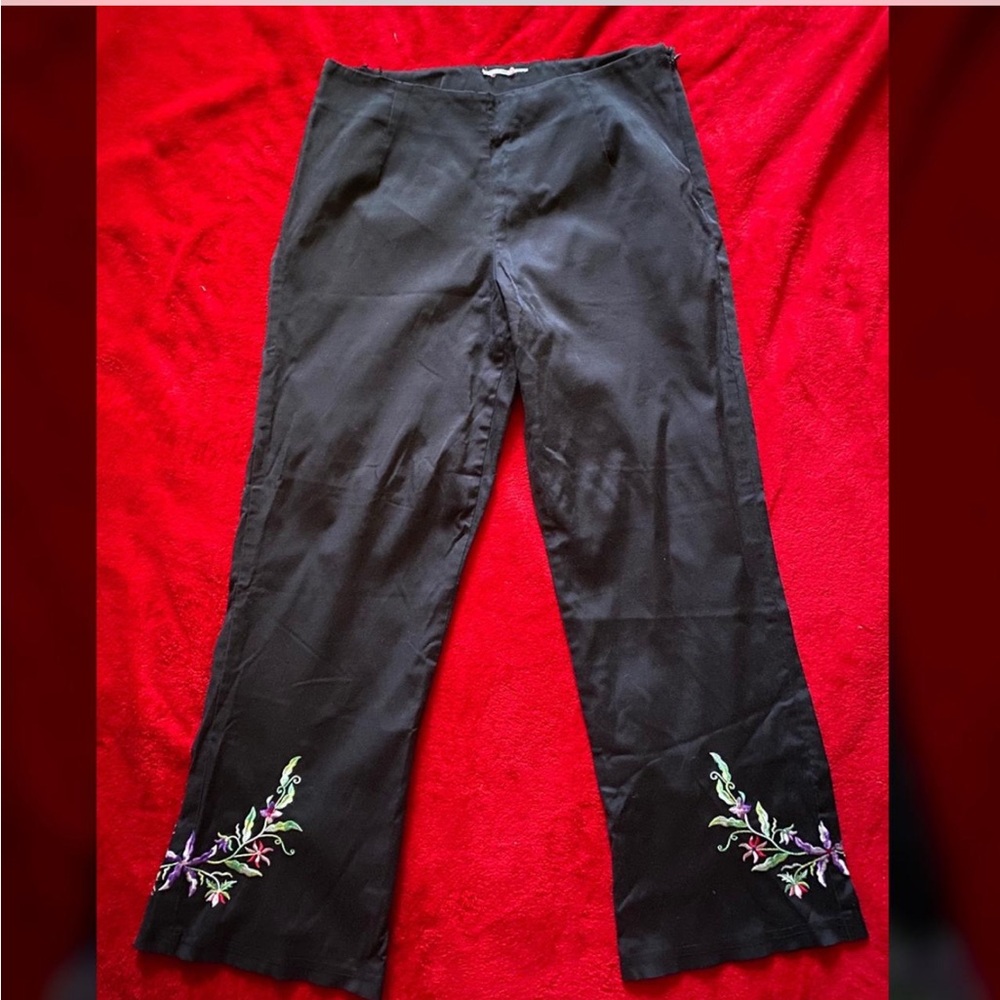 Black Embroidered Women’s Pants